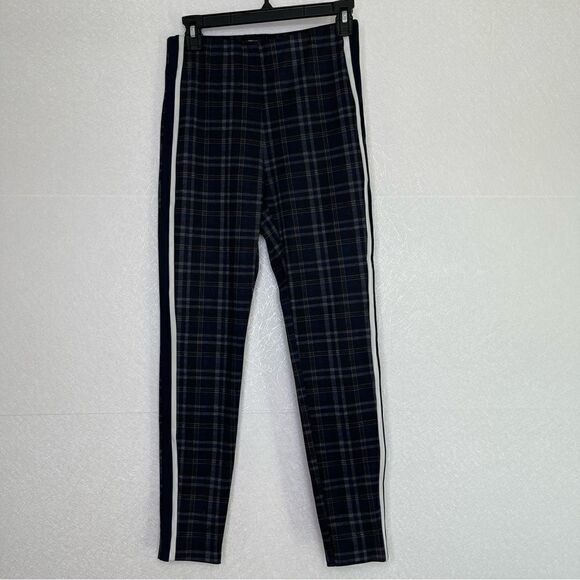 ZARA Plaid Leggings with Side Stripe M - Picture 2 of 4